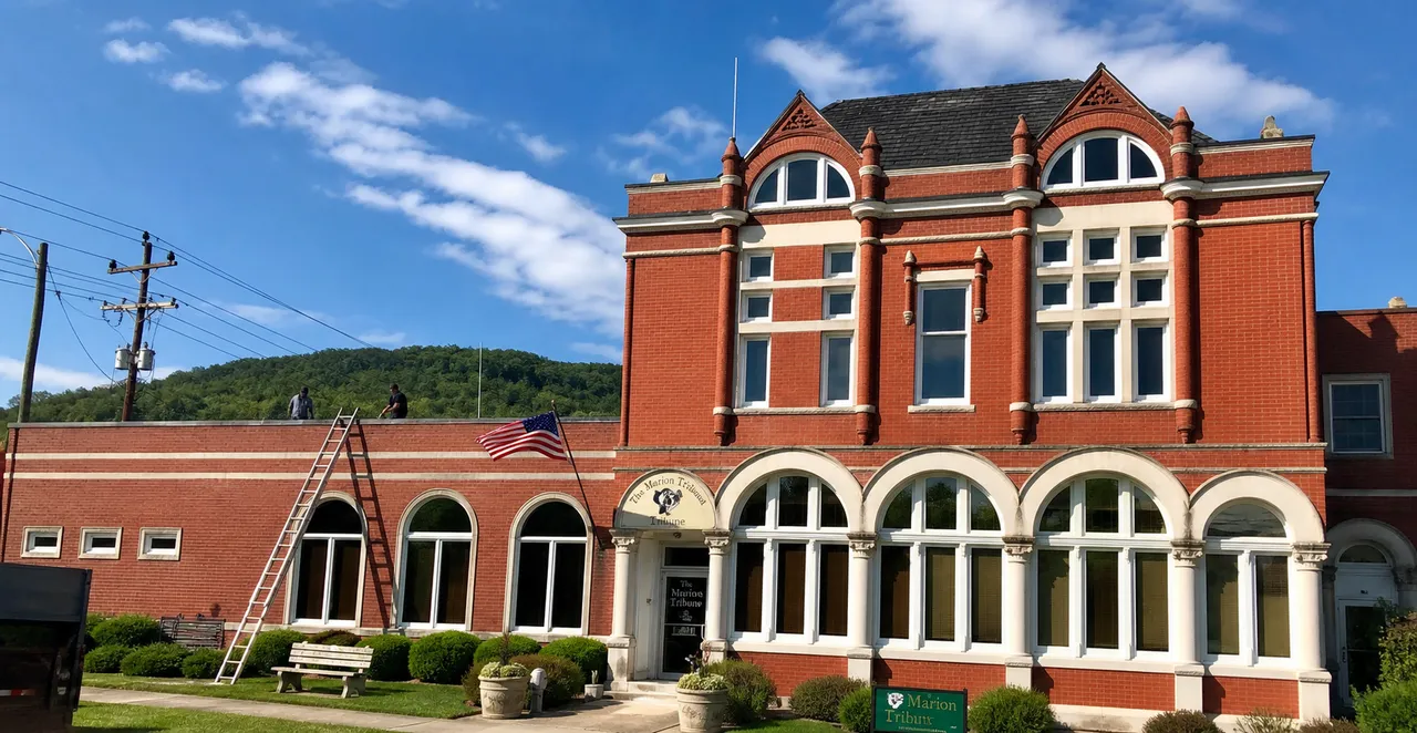 A CAPS Roofing project on a building in Marion County, TN
